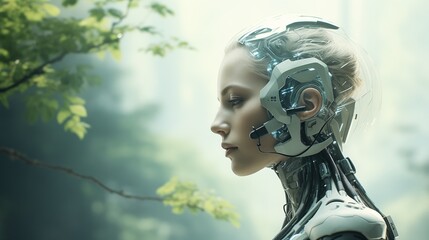 Where Forest Meets Circuit: A Cyborg’s Contemplation in Nature