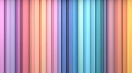 Obraz premium Pastel Spectrum, A Gradient of Vertical Panels in Muted Tones Depicting Calm