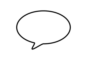 Icono negro de bocadillo de hablar vac&iacute;o