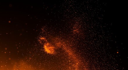 Orange Fire Particle