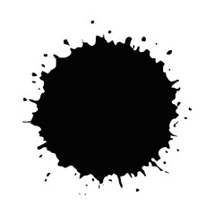Fototapeta premium Black ink splatter