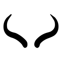 Black silhouette of horn