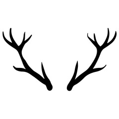 Black silhouette of horn