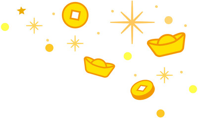 Chinese New Year Shiny Coin Yuanbao 
