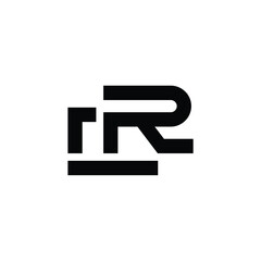 LR monogram logo design letter text name symbol monochrome logotype alphabet character simple logo
