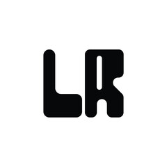 LR monogram logo design letter text name symbol monochrome logotype alphabet character simple logo