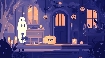 Spooky Halloween Porch Decor.