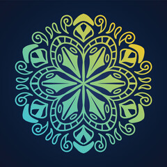 All colorful Hand drawn mandala