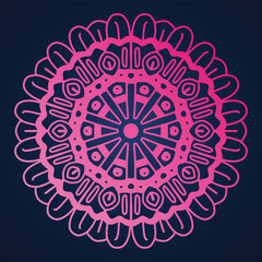 All colorful Hand drawn mandala