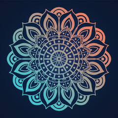 All colorful Hand drawn mandala