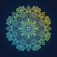 All colorful Hand drawn mandala