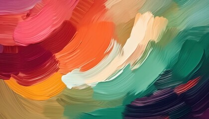 vivid multicolor abstract oil paint brush strokes for modern web design, poster background, branding texture, and print artwork

