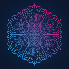 jai Hanuman colorful Hand drawn mandala