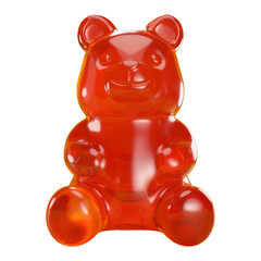red gummy bear 3D render