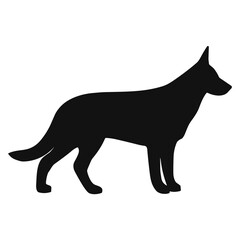 German shepherd dog silhouette