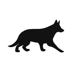 German shepherd dog silhouette