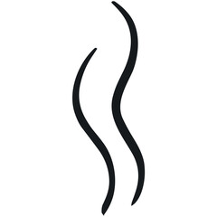 Hand drawn smoke or steam swirl