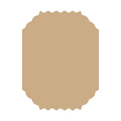 Kraft paper label shape