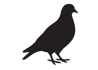 pigeon logo silhouette vector, beautiful dove bird logo icon vector, pigeon bird logo silhouette, silhouette of a pigeon logo icon vector of a pigeon design on white background