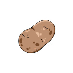 potato drawing vector icon png, simple cute minimalist food design, digital art graphic illustration