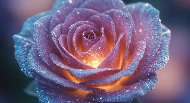 神秘光輝く露の薔薇 幻想的 (Shinpi hikari kagayaku tsuyu no bara gensou teki) This translates roughly to: "Mysterious light shining dew rose, fantastic" and stays within the character limit.. AI Generated