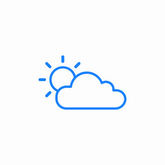 partly cloudy or sunny icon sign vector