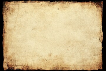 Aged parchment paper with distressed edges