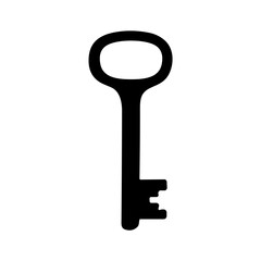Silhouette of door key