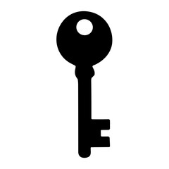 Silhouette of door key