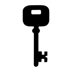 Silhouette of door key