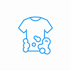 soapy clothes wash icon sign vector