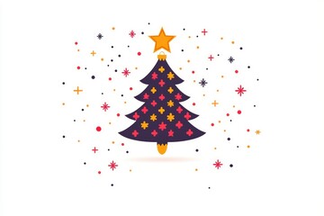 Festive Christmas Tree Graphic