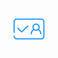 user verification identity icon sign vector