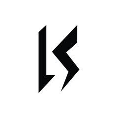 LS monogram logo design letter text name symbol monochrome logotype alphabet character simple logo