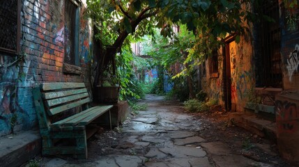 A stunning image of zephyr whispers down an old alley.
