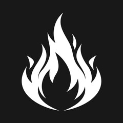 Black silhouette fire flames vector illustration for web and print isolated on a transparent background