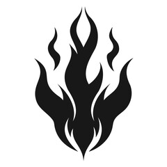 Flames silhouette vector illustration isolated on a transparent background