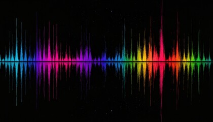 Visualizing audio waves colorful sound spectrum analysis digital art abstract environment close-up view sound concept