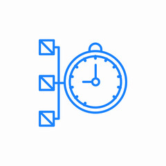 stopwatch time management planning or sequence of actions icon sign vector