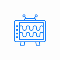 turned on television icon sign vector