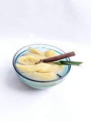 Pangat/boiled banana kepuk fruit compote mixed with kitchen spices