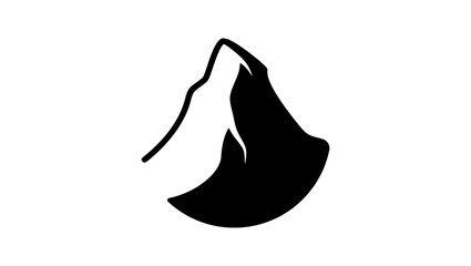 Matterhorn logo, black isolated silhouette