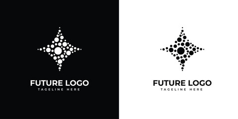 AI logo design, Future logo design, technology logo design template
