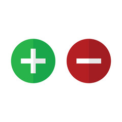 Plus and Minus Sign for website and apps. Stock Illustration.
