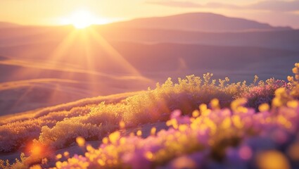 sunrise in the mountains