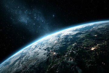 Large  planet in space
