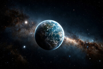 Obraz premium Large planet in space