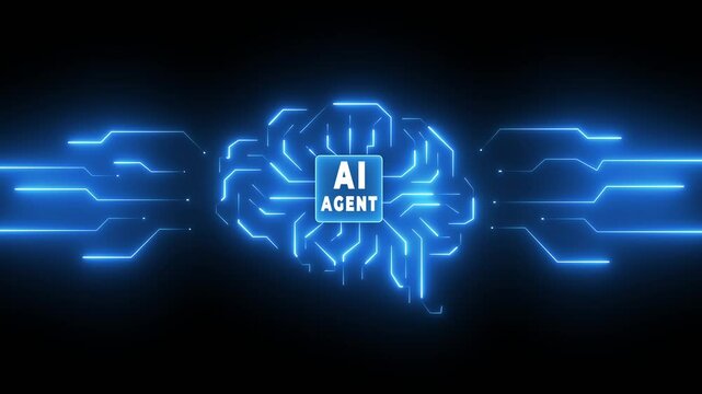 Multi agent AI systems concept on transparent background. AI driven solutions streamline workflows, Decision, Automate daily Tasks.  Automate repetitive work. Motion graphics of multiple AI concept.