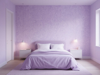 Wide-Angle Gentle Purple wallpaper ideal for soothing bedrooms