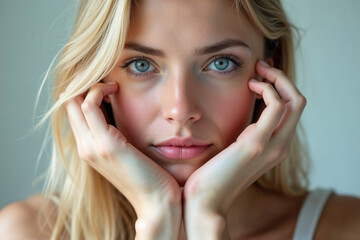 Close-up of a Young Woman's Face